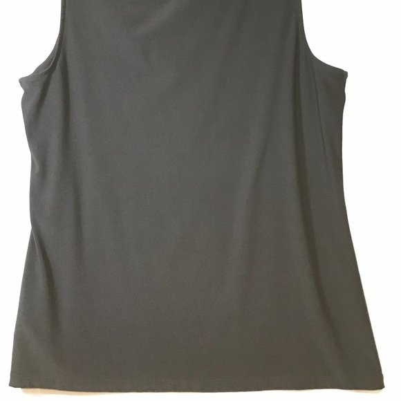 Jones Studio Blouse/Shell Front Lining Cutout Neckline Black Size M - Picture 2 of 2